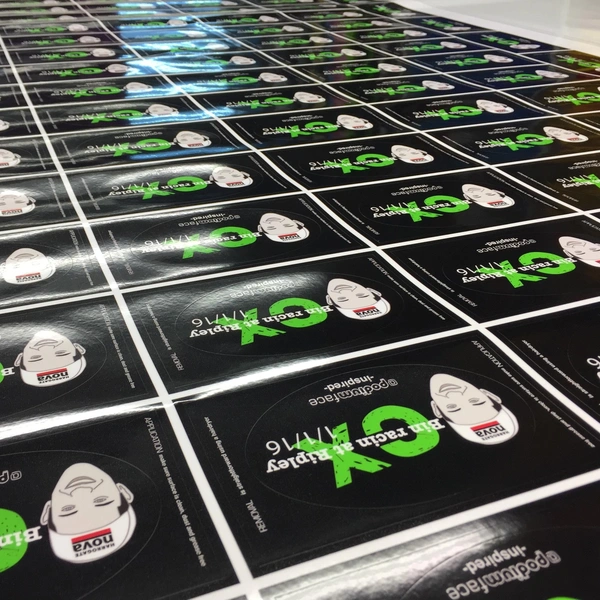 Gloss laminated vinyl stickers D